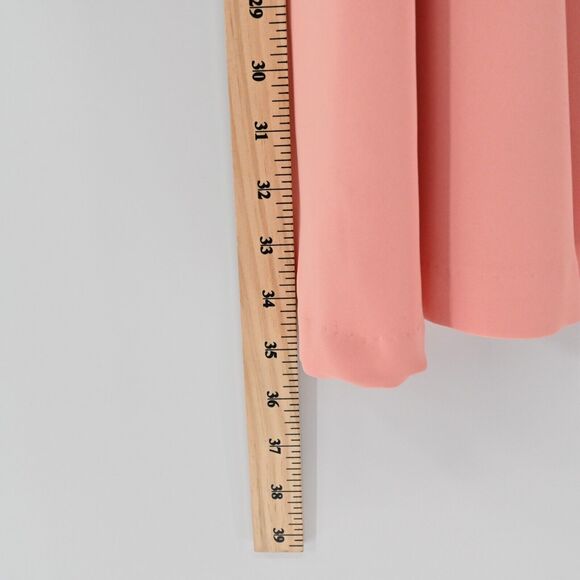 AIDAN MATTOX Dress Womens Size 14 Flutter Sleeve Embellished Beaded Sheath Peach - Picture 13 of 14